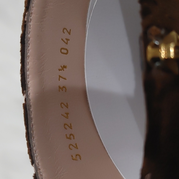 Gucci Velvet GG Malaga Boot Brown 37.5 - Picture 8 of 12